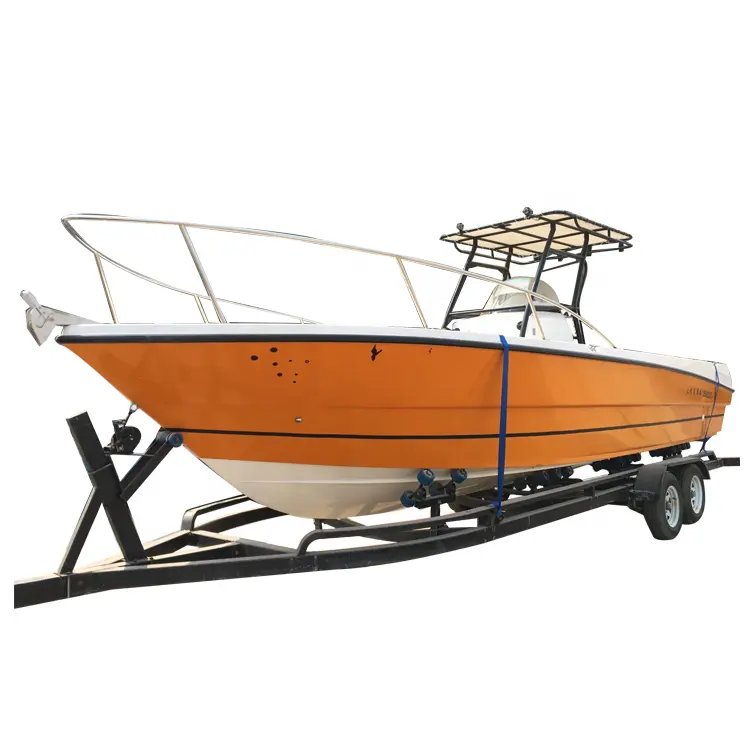 8.50m Hot Sale High Quality Fiberglass Center Console Yacht  Fishing Boat With For Water Sports