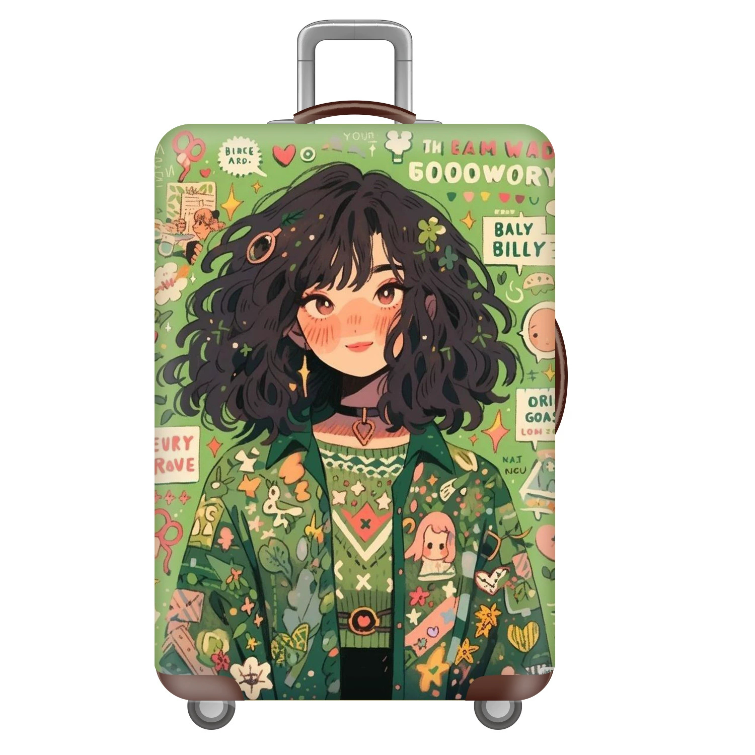Hot Sale Extendable Polyester Luggage Cover Beauty Fashion Suitcase Cover