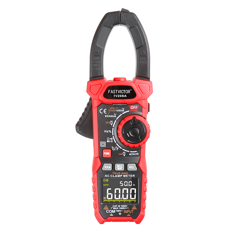 A 6000 count multifunction multimeter digital clamp meter