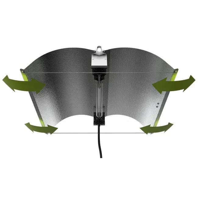 Hydroponic Double Ended Socket Grow Light Bat Wing Reflector