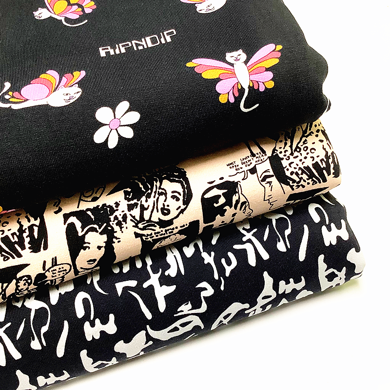 Wholesale 100%cotton French Terry fabric custom printed knitting hoodie cloth fabrics for women 280GSM OEM ODM