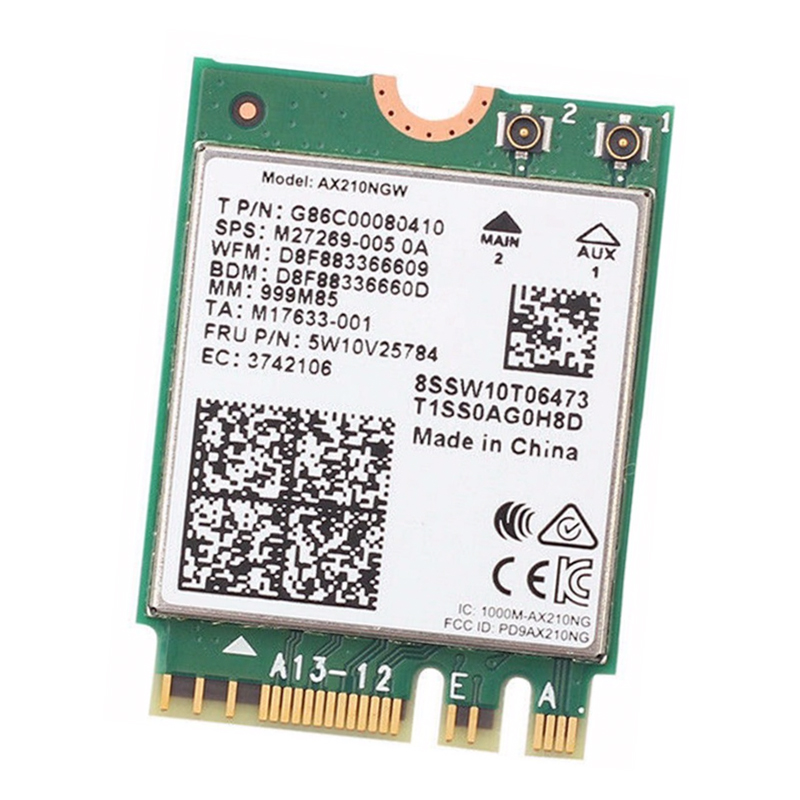 5374 Мбит/с WiFi 6E для Intel AX210 210AX Беспроводная M.2 WiFi карта AX210NGW двухдиапазонный 2,4G/5 ГГц/6 ГГц 802.11ac/ax Wi-Fi 6