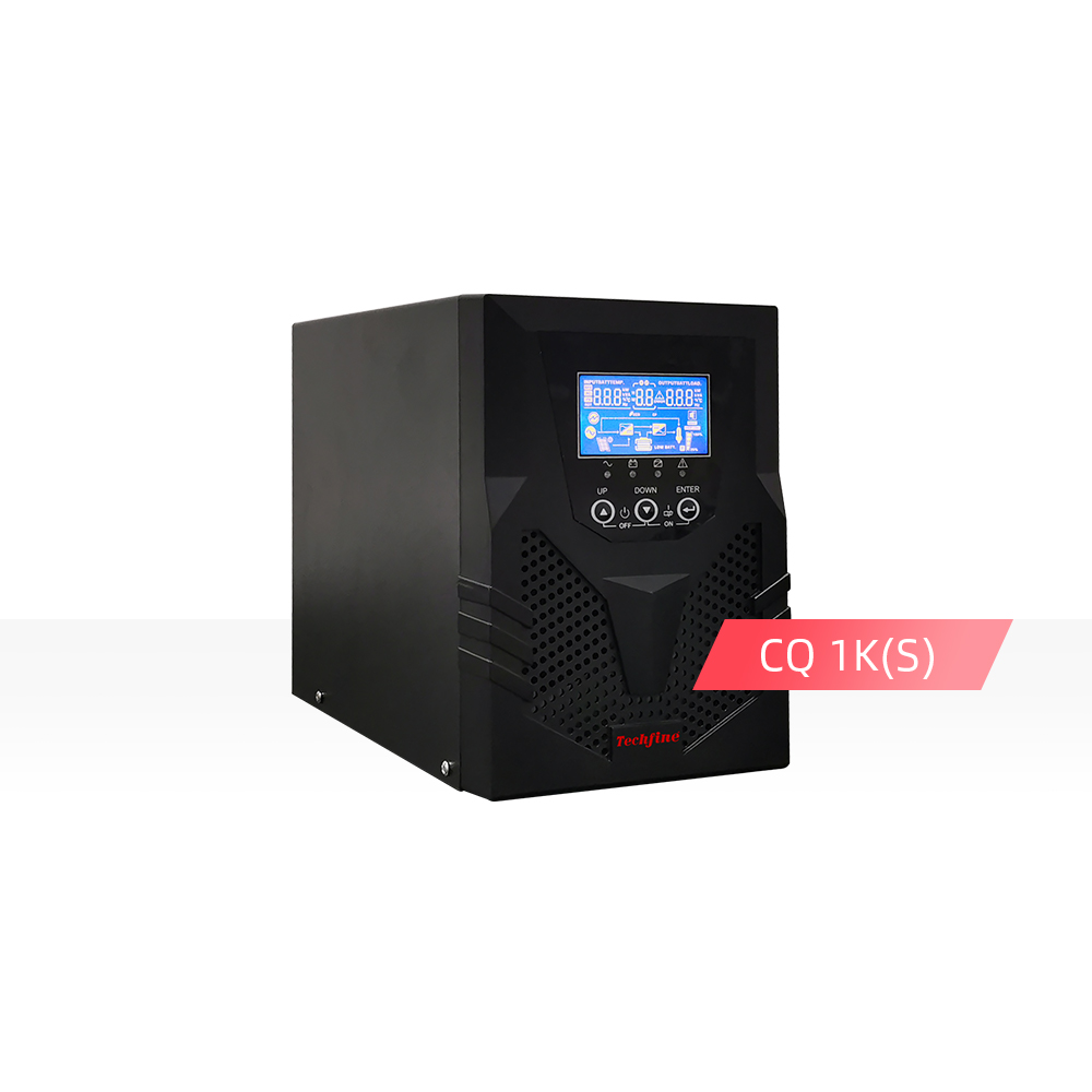 Techfine Single Phase UPS Pure Sine Wave UPS Uninterrupted Power Supply High Frequency Online 1KVA 1KW UPS