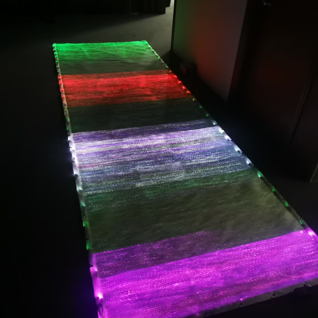 High Quality Custom Bedroom Luminous Carpet Glowed with USB rechargeable optical-fiber light Rayera luminescence
