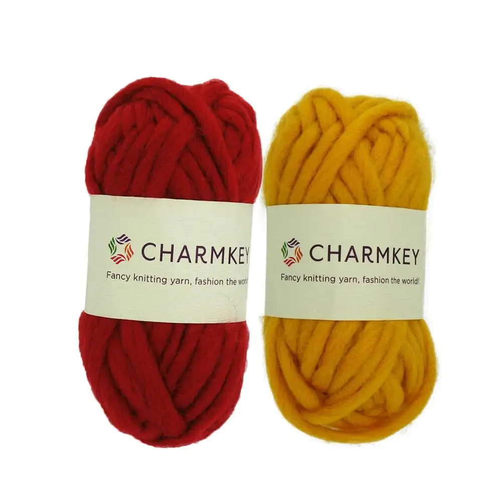 charmkey 100% super giant merino wool yarn super wash hand knitting yarn