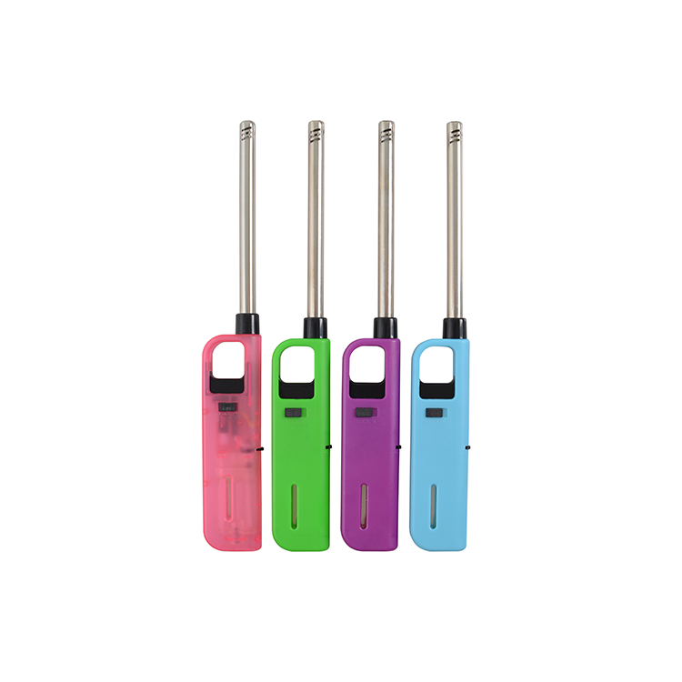 factory wholesale high quality barbecue lighters long plastic gas lighter refillable candle lighter