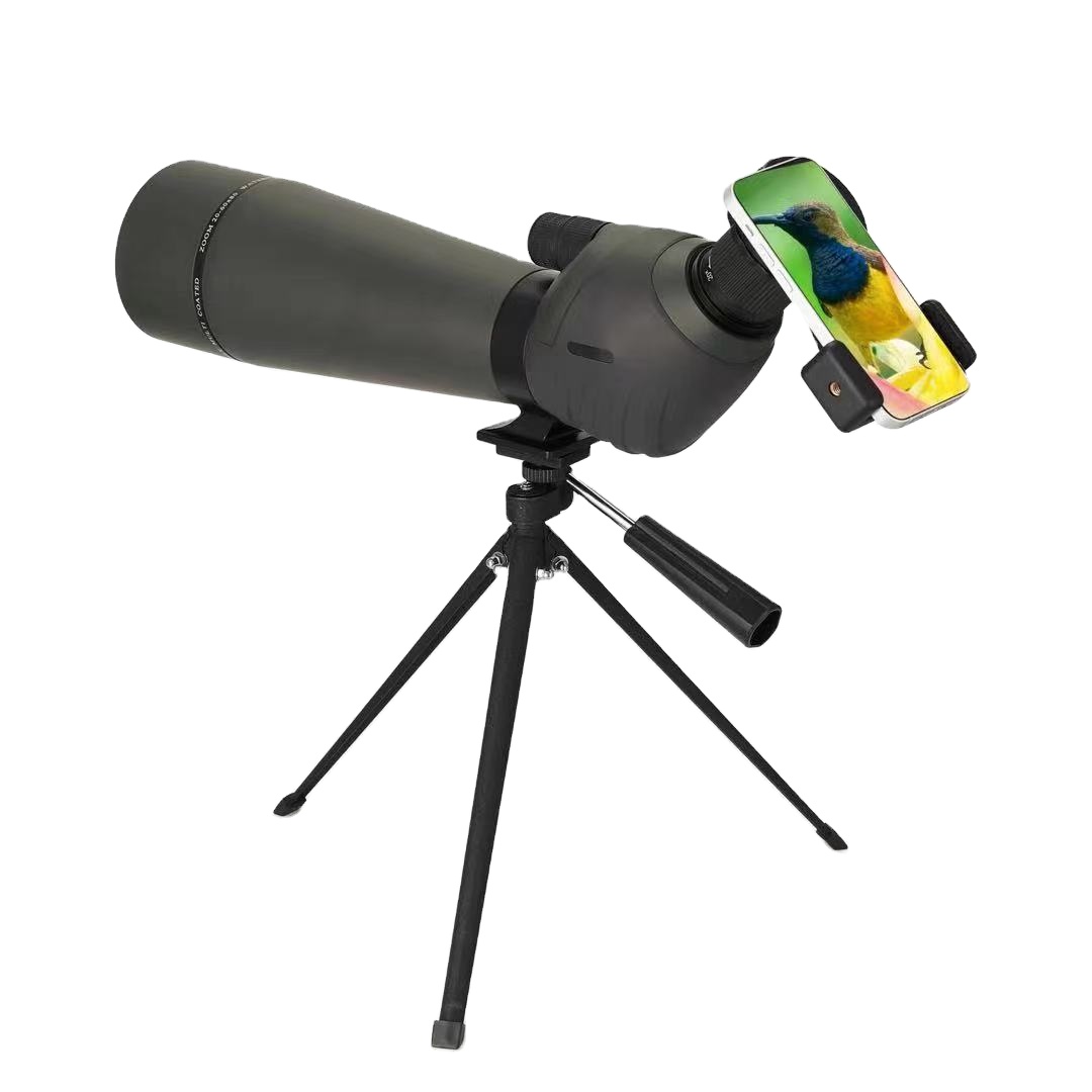 Double speed focusing 20-60X80 spotting scope , bird watching powerful hunting telescope & binoculars