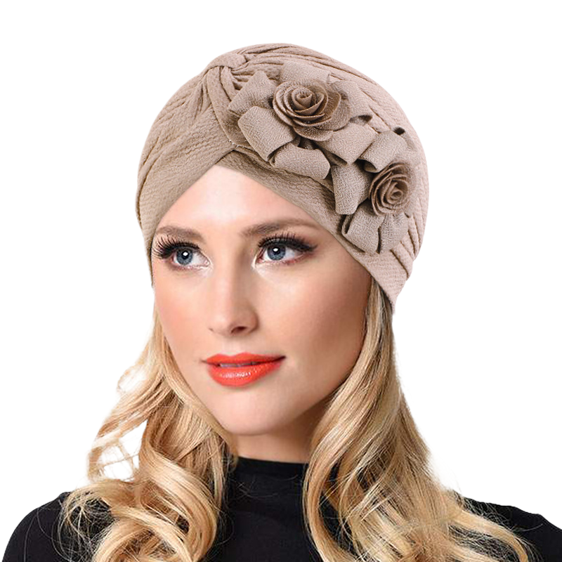 juding's new two flower thread turban is a fashion hat manufacturer selling TJM-30A