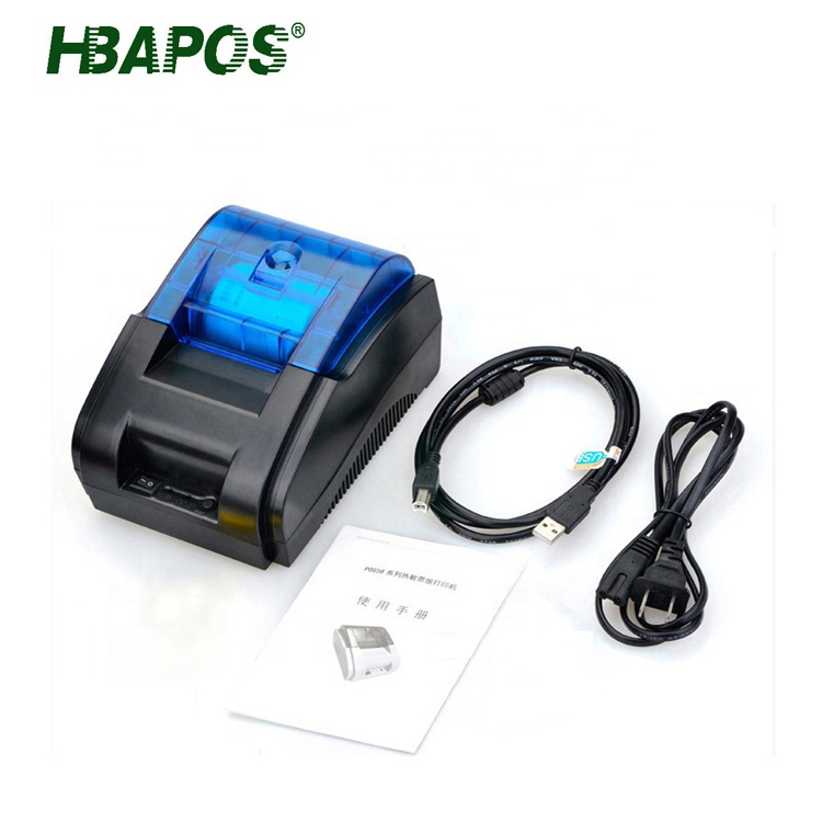 58 мм Термопринтер для чеков USB синий зубной принтер для ПК Android IOS POS принтер