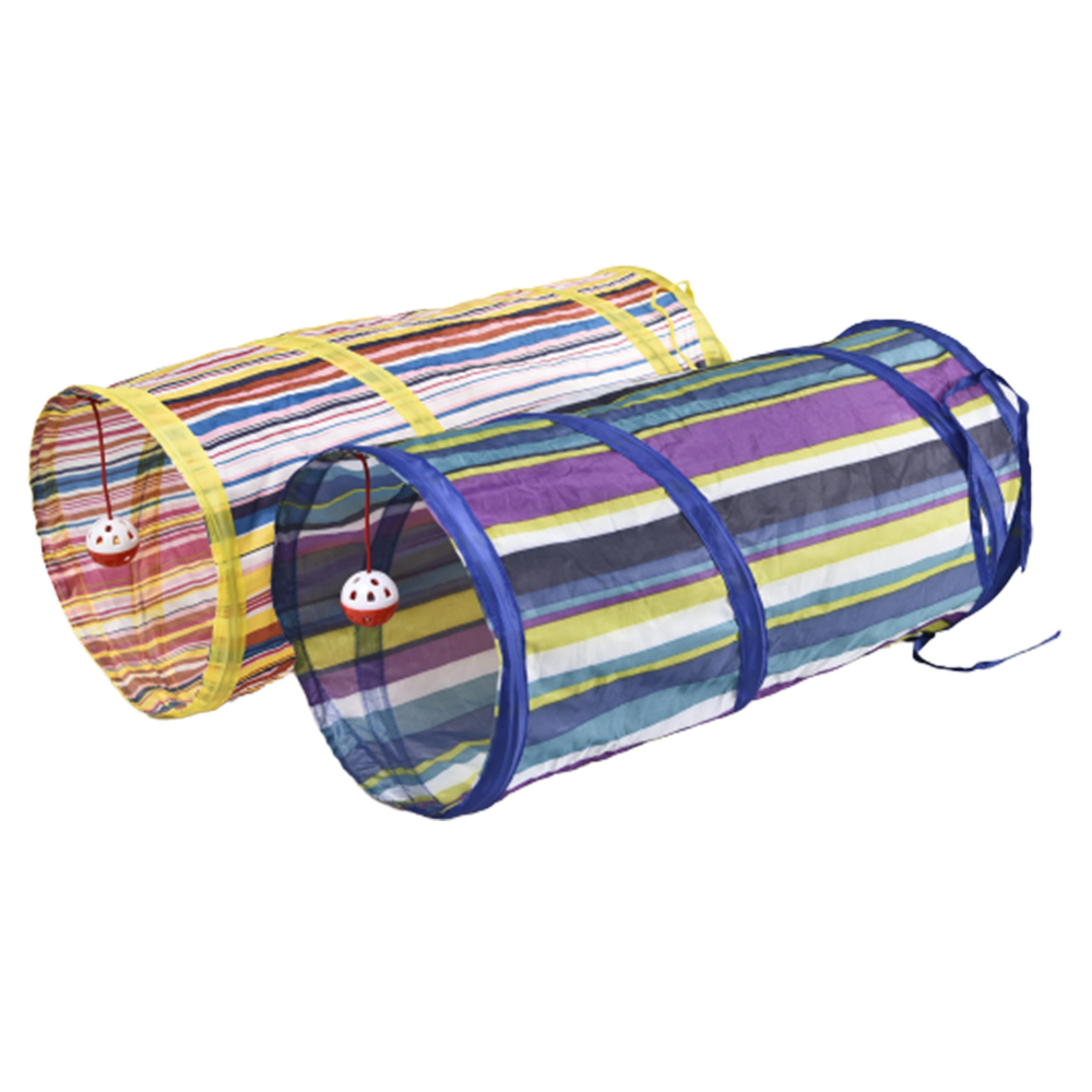 Wholesale Stock Cat Pet Toys with ball Collapsible cat tunnel Cat tunnel tube