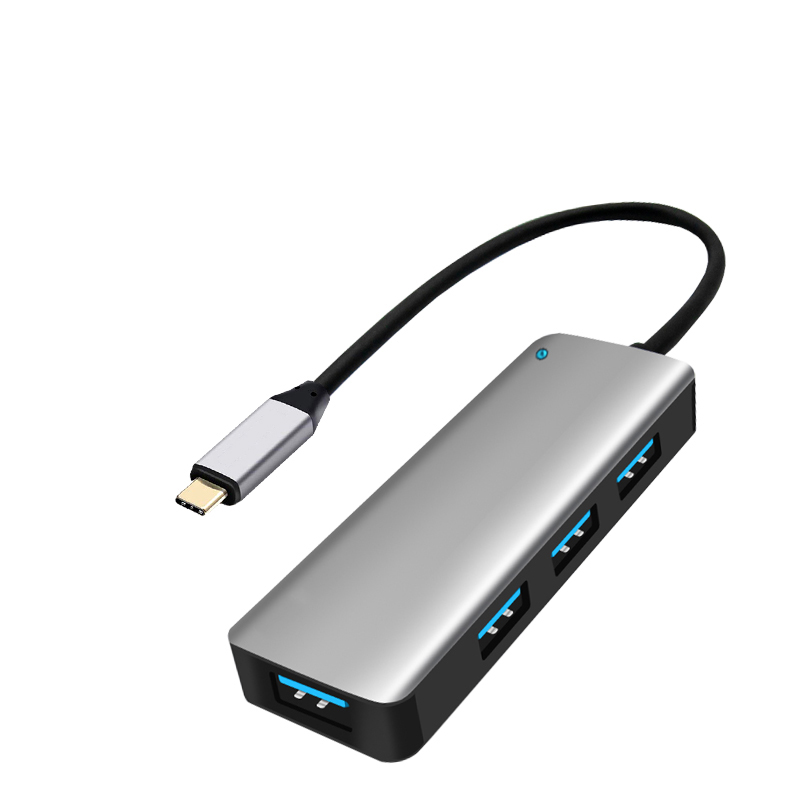 High Speed Type-C male to USB3.0 HUB USB Type C Male to 4 USB3.0 Hub for PC Tablet Laptop