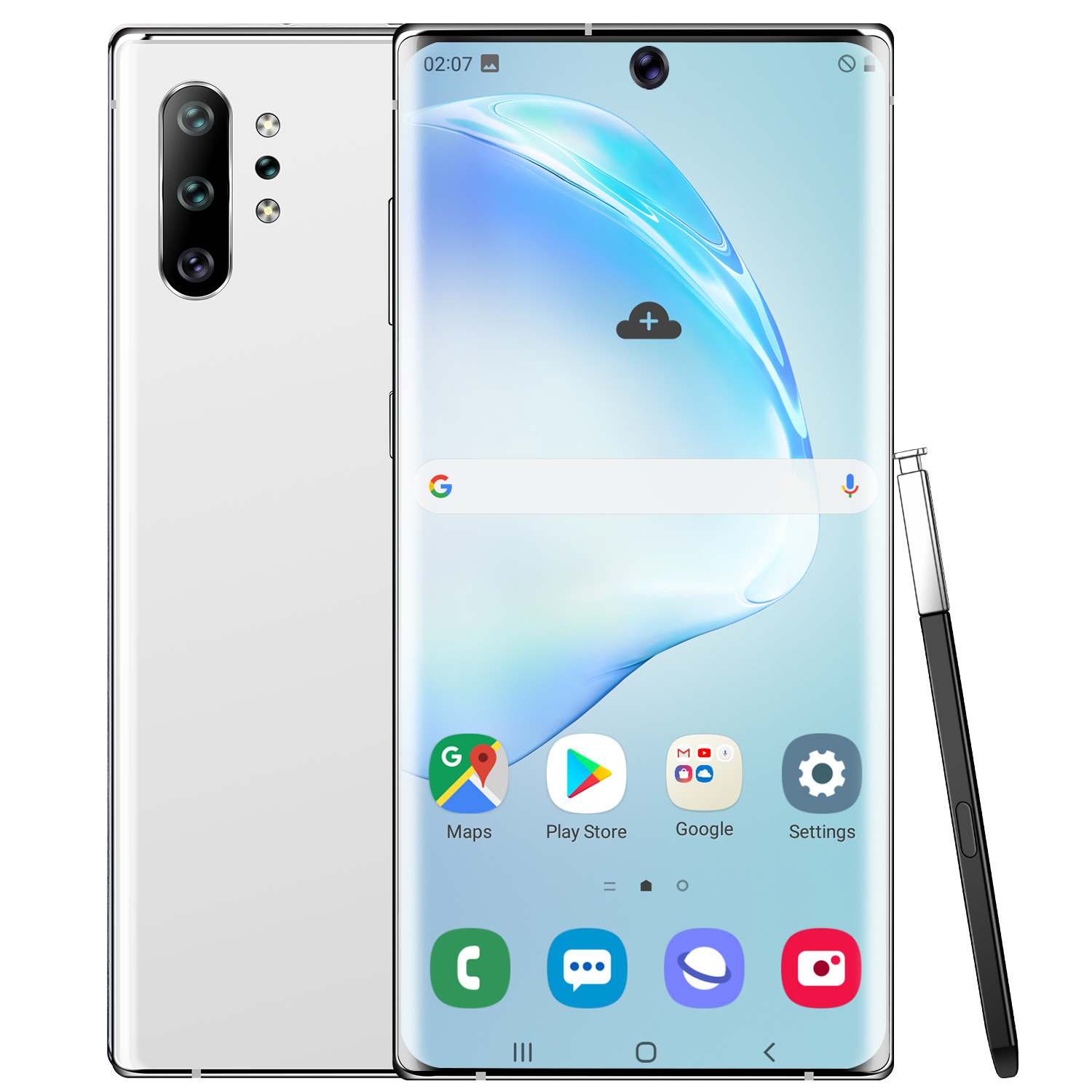 Смартфон Note10 Plus, 6,5 дюйма, 4 ядра, Android 9,1, 8 + 128 ГБ