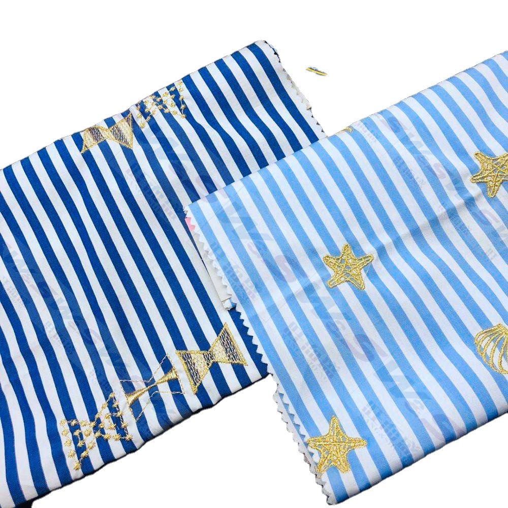 100% Cotton embroidery shirt fabric 46-20