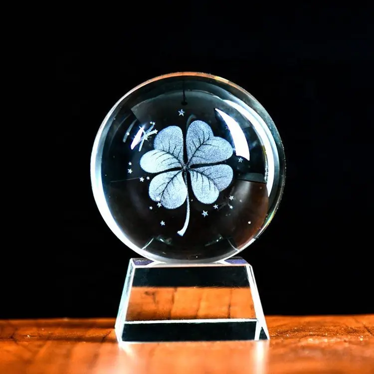 Wholesale glass ball flower insid glass ball K9 crystal