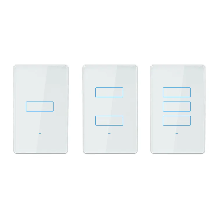 US Standard Smart Light Switch, WiFi Touch Wall Smart Switches Work with Smart Life/Tuya App and Compatible with Alexa & Google