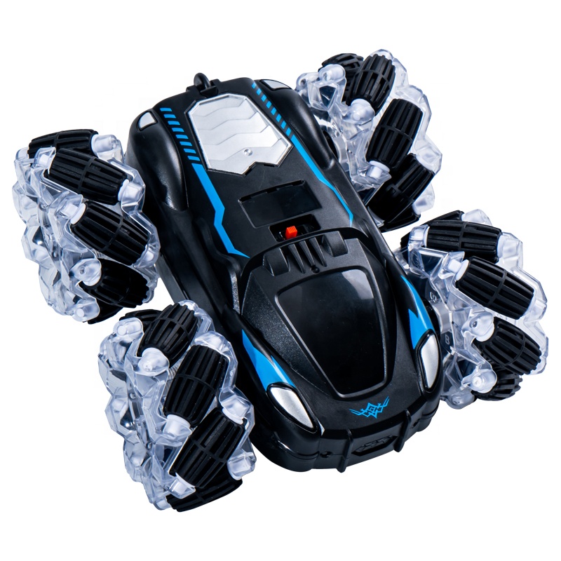 Newest Arrival Electric Double Side Stunt Car Lateral Drifting rc car plastic car toys with colorful light remote control toys