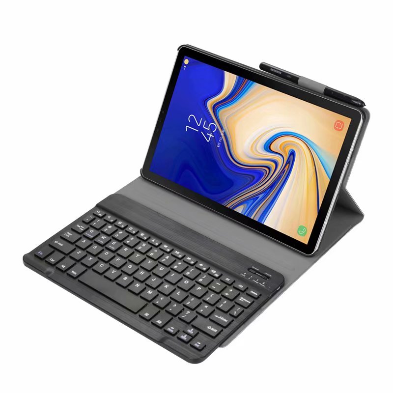 Кожаный чехол для клавиатуры GalaxyTab A 10,5 дюйма T590 с плоской панелью T595, беспроводной кожаный чехол для клавиатуры T597