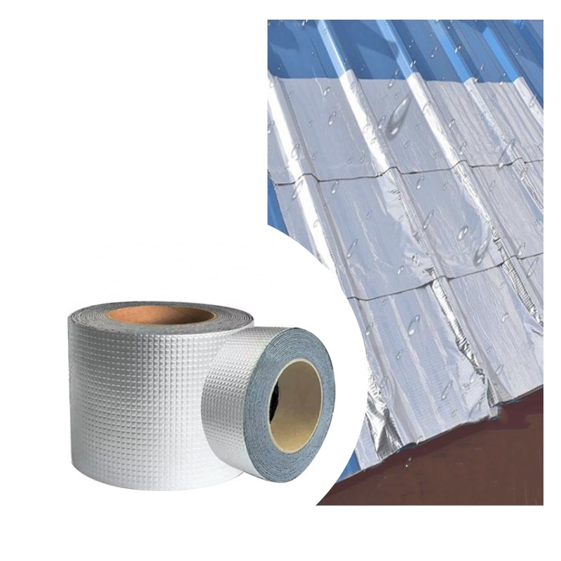 Kezu Aluminium Foil Butyl Rubber Tape Self-Adhesive Silver Waterproof Roof Repair Tape