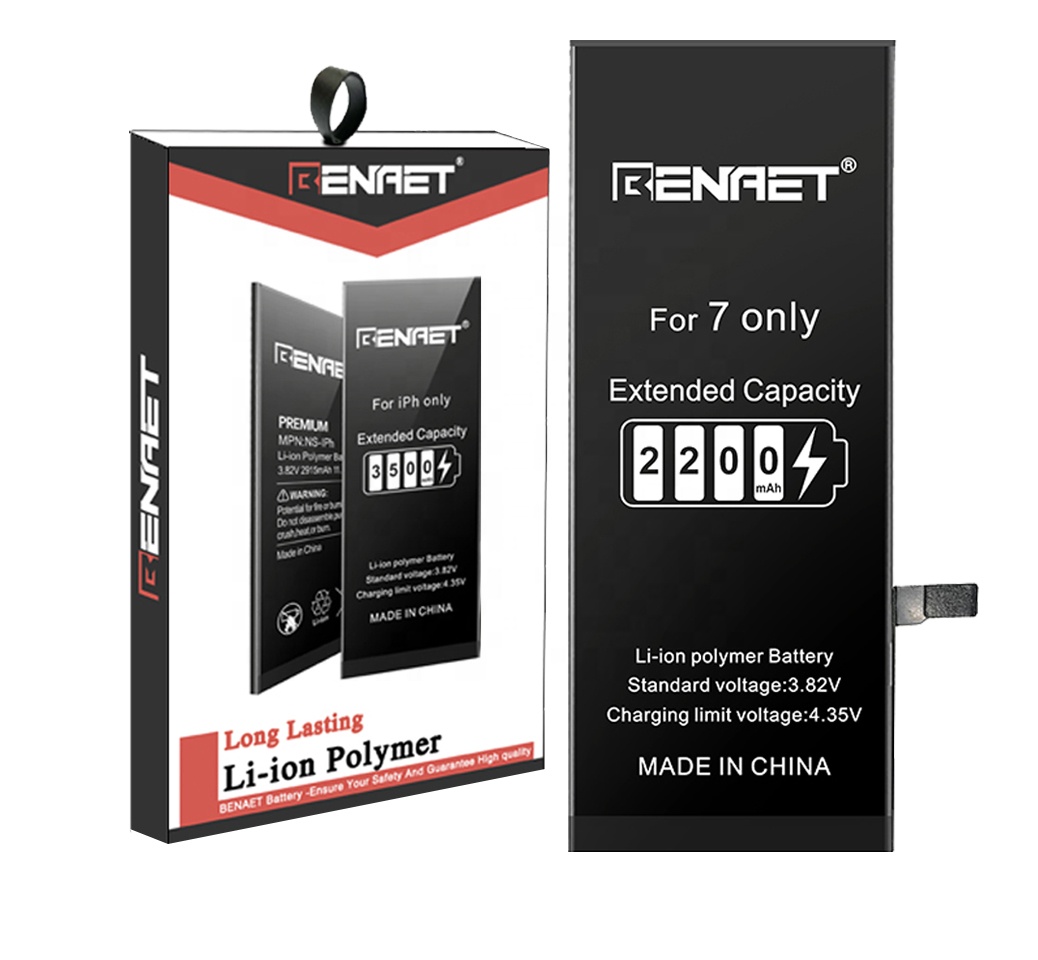 2200mAh аккумулятор большой емкости, перезаряжаемый сотовый телефон oem odm для iphone 7 батареи