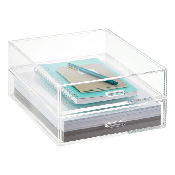 Подгонянный Высокий конец ясный Stackable Perspex акриловый Настольный держатель письма