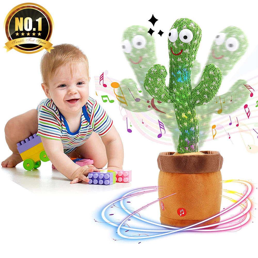 Cute Stuffed Flowerpot Twisting Dance Cactus Doll Talking Singing Music Dancing Cactus Plush Toy
