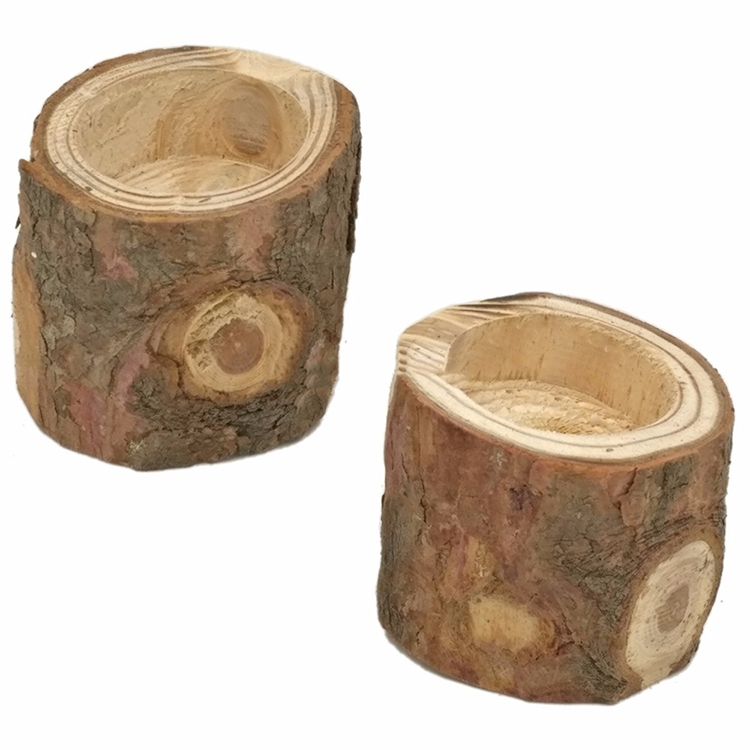 Personalized Natural High Quality Wooden Candle Holder For Rustic Wedding