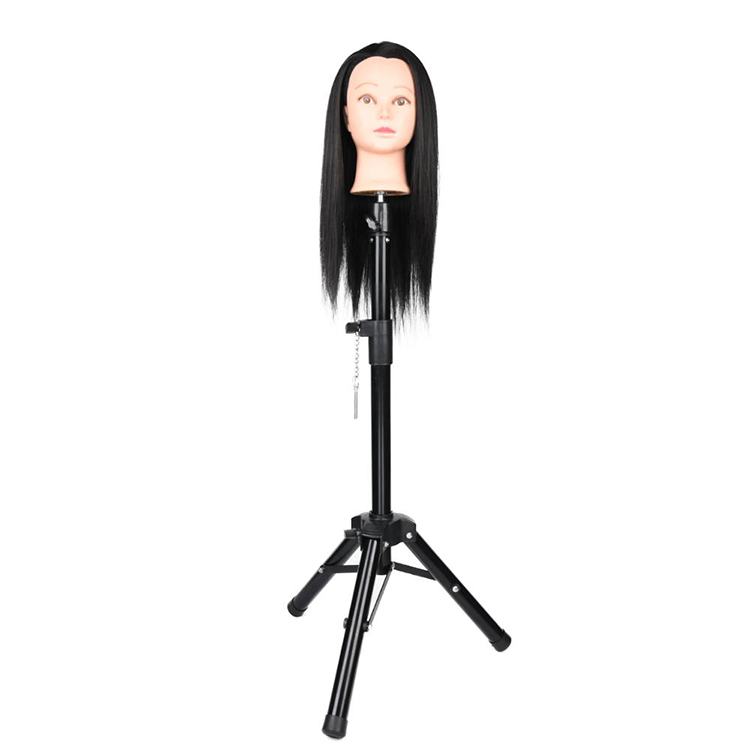 High Quality Wholesale Wig Making Canvas Head Mannequin Holder Wig Tripod display Stand