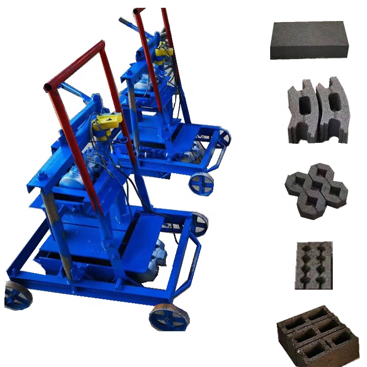 Most Popular road soil hollow solid price Small Mini  sand cement concrete block brick making machine