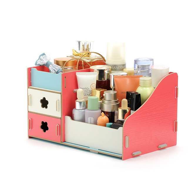 Factory Bathroom Large Capacity Led Mirror Makeup Organizer Cosmetic Storage Box