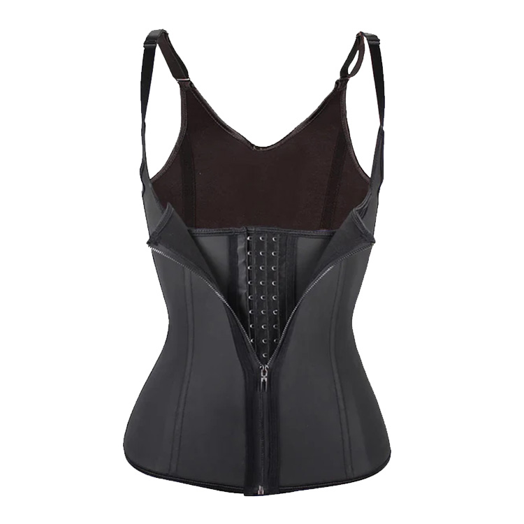 Hexin Shapewear Verified Pro Wholesale Latex Waist Trainer Shaper Corset 6 Steel Bones 3 Row Hook Medium Control Level Control Waist