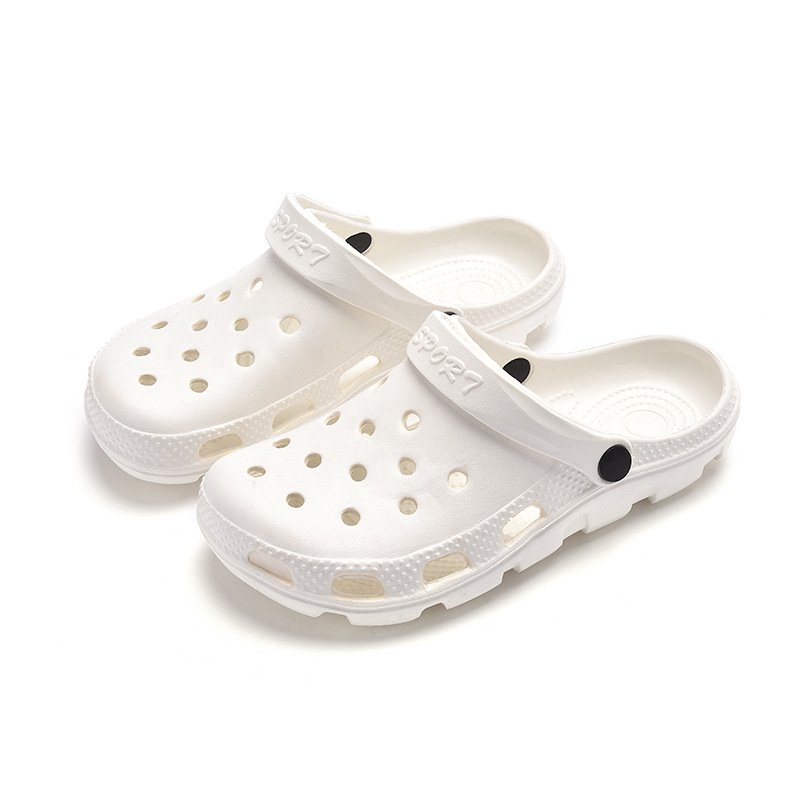 2021 Summer Men's and Women's Hole Shoes New Edition Breathable Slippers Non-slip Couple Sandals Drifting Beach Foot Slippers