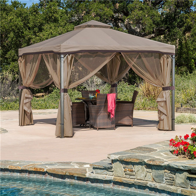 High quality all weather cheap roman metal line outdoor tent gazebo garden pavilion /