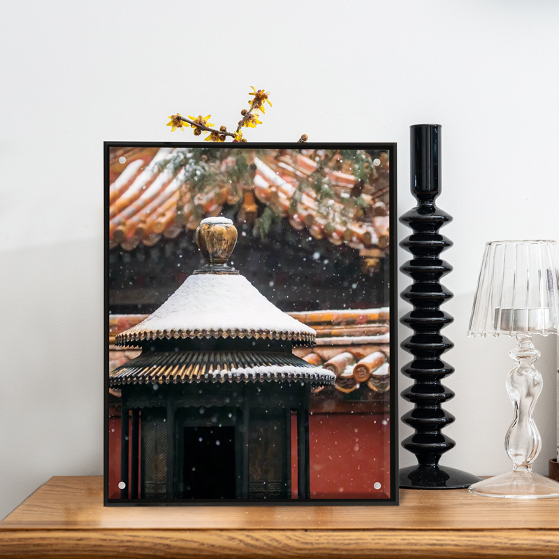 wholesale transparent double sided acrylic picture frame and clear acrylic floating photo frame wall art