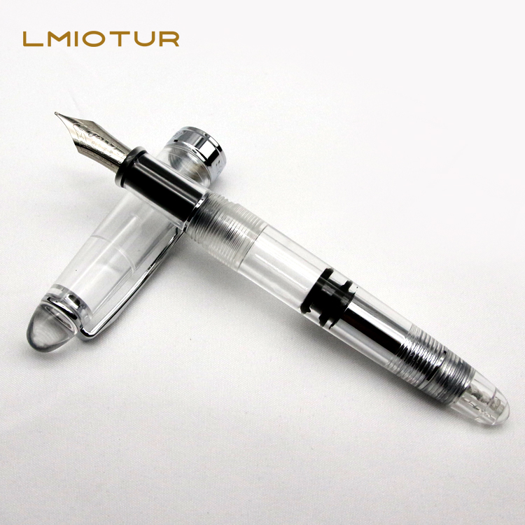 Lmiotur Luxury Acrylic 2020 New Design Piston Fountain Pen with Gift Box