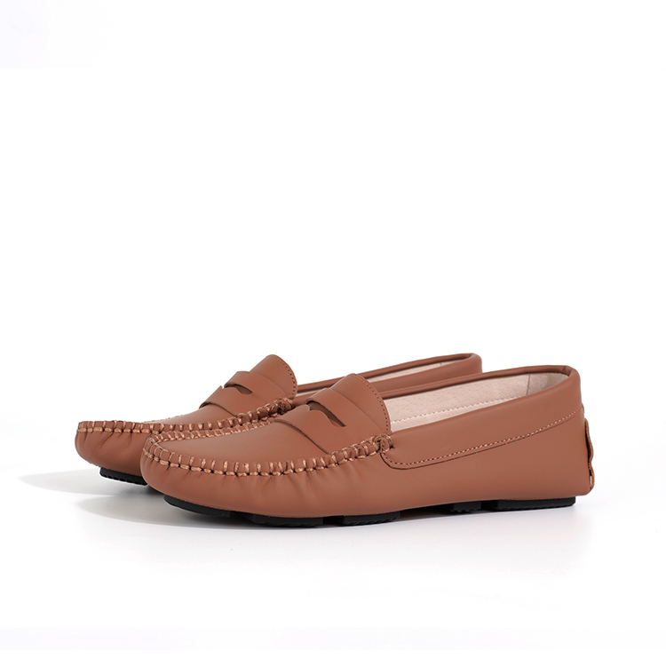 Women Casual Comfortable Genuine Leather Flat, Driving Moccasins Classic Fashion Slip On Ladies Hidden Wedge Loafer Shoe