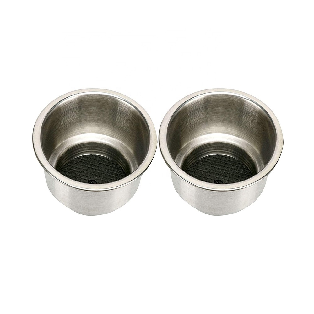 Marine Boat Cup Holders Spinning Brushing Drink Holder Stainless Steel Recessed Drink Holder