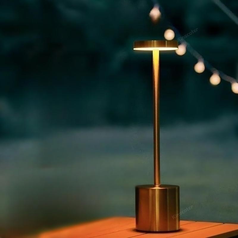 1800mAh Stepless Dimmable Table Lamp Cordless Rechargeable Desk Led Lamp For Restaurant Bedroom Bar Camp