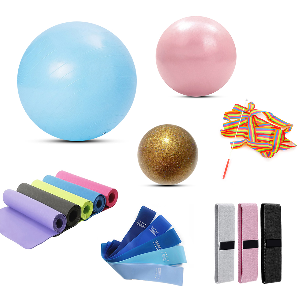 September explosion activity Rhythmic gymnastics ball+resistance bands+ yoga mat+Gymnastics ribbons