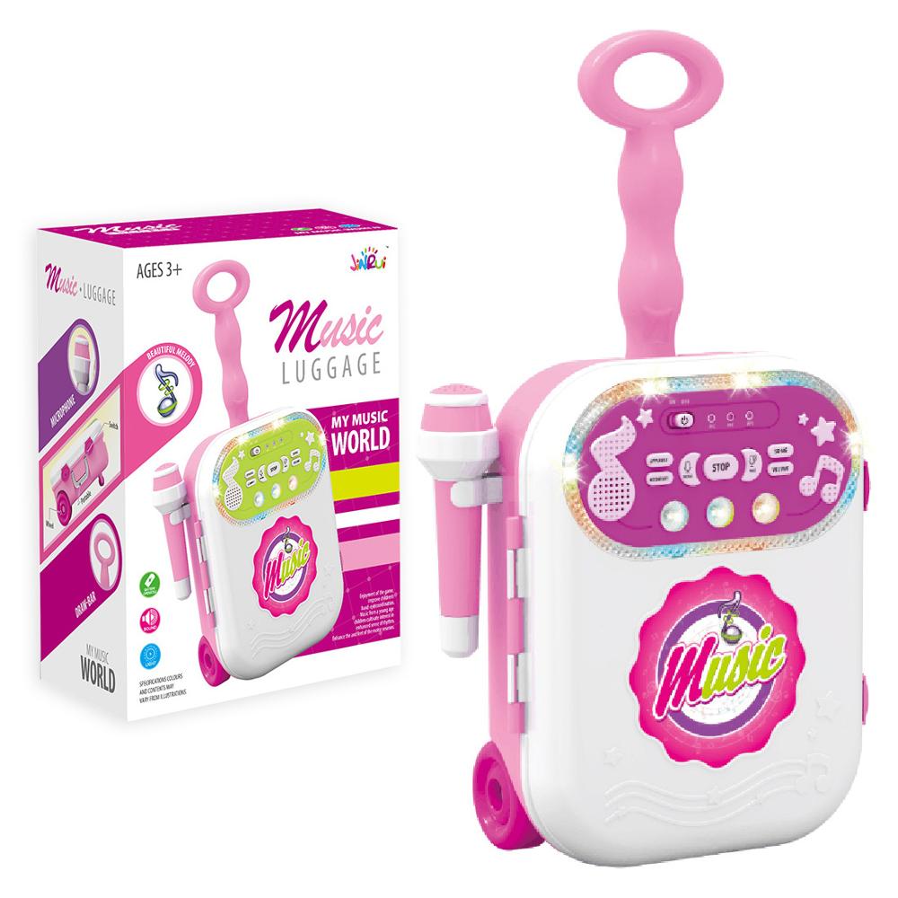 Музыкальный чемодан Melody, поющий микрофон, набор игрушек
