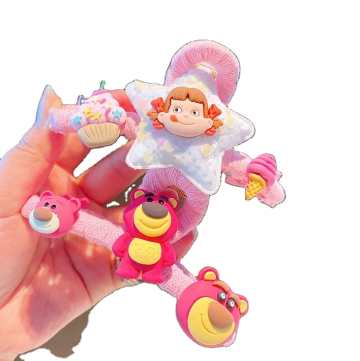 korean spa hair band Pink Angel dream cartoon creative new hairpin at the back of the head