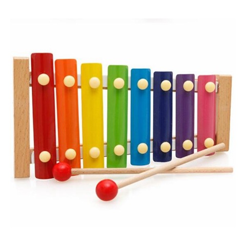 Деревянная игрушка дешево 8 тон стук ксилофон фортепиано glockenspiel музыкальный инструмент Детские обучающие игрушки