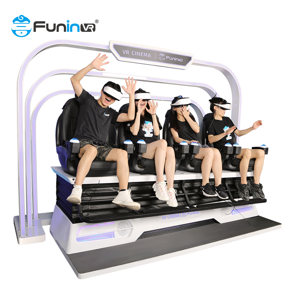 Китайская поставка Funin VR, американские горки, 4 сиденья, симулятор CE 9d Vr, кинотеатр по низкой цене