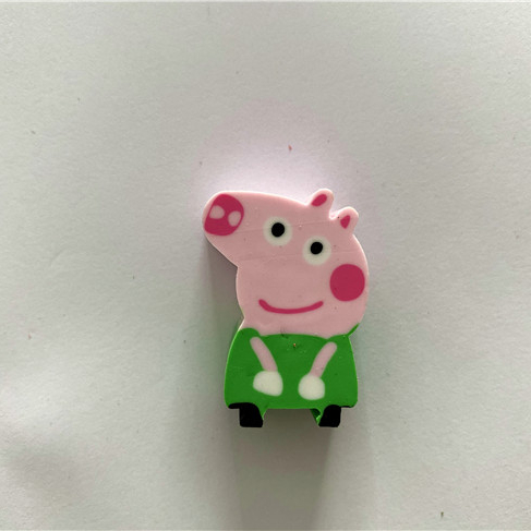 School supply hot selling colorful little cartoon cute animal shaped eraser for kids