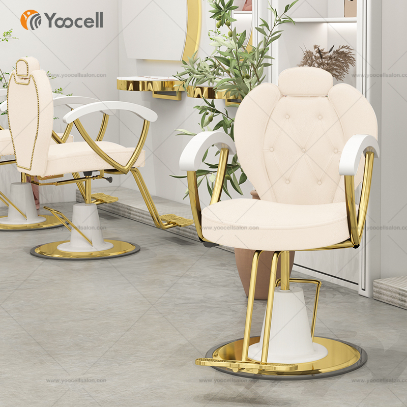 Yoocell новый дизайн кремового цвета, горячая Распродажа, современный парикмахерский стул, стул для парикмахерской, стулья для салона красоты