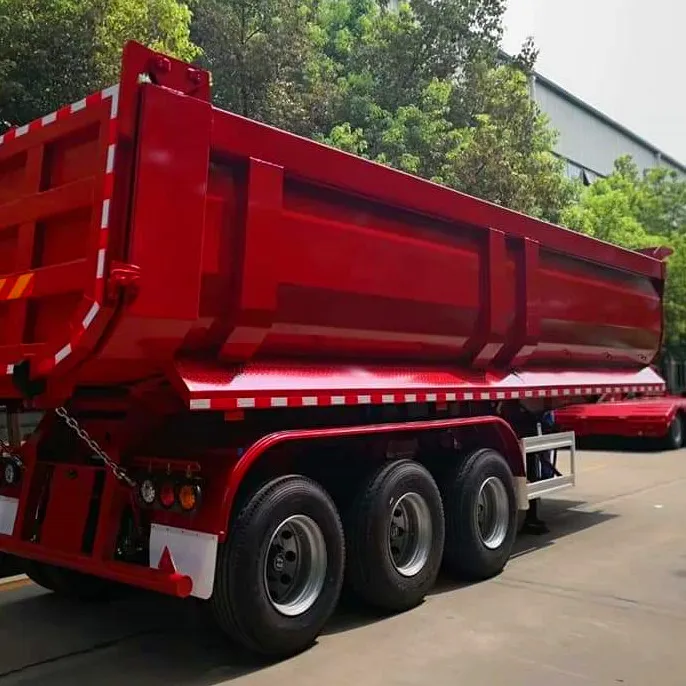 OYJD new 3axles with lifter heavy duty U-type dumper trailer use sand earth mock transport 38cbm 45cbm in construction on sale