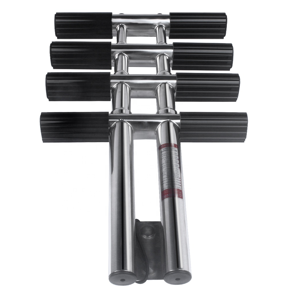 Telescoping Transom Mounting Ladder Stainless Steel Drop Telescopic Ladder Diving Ladder