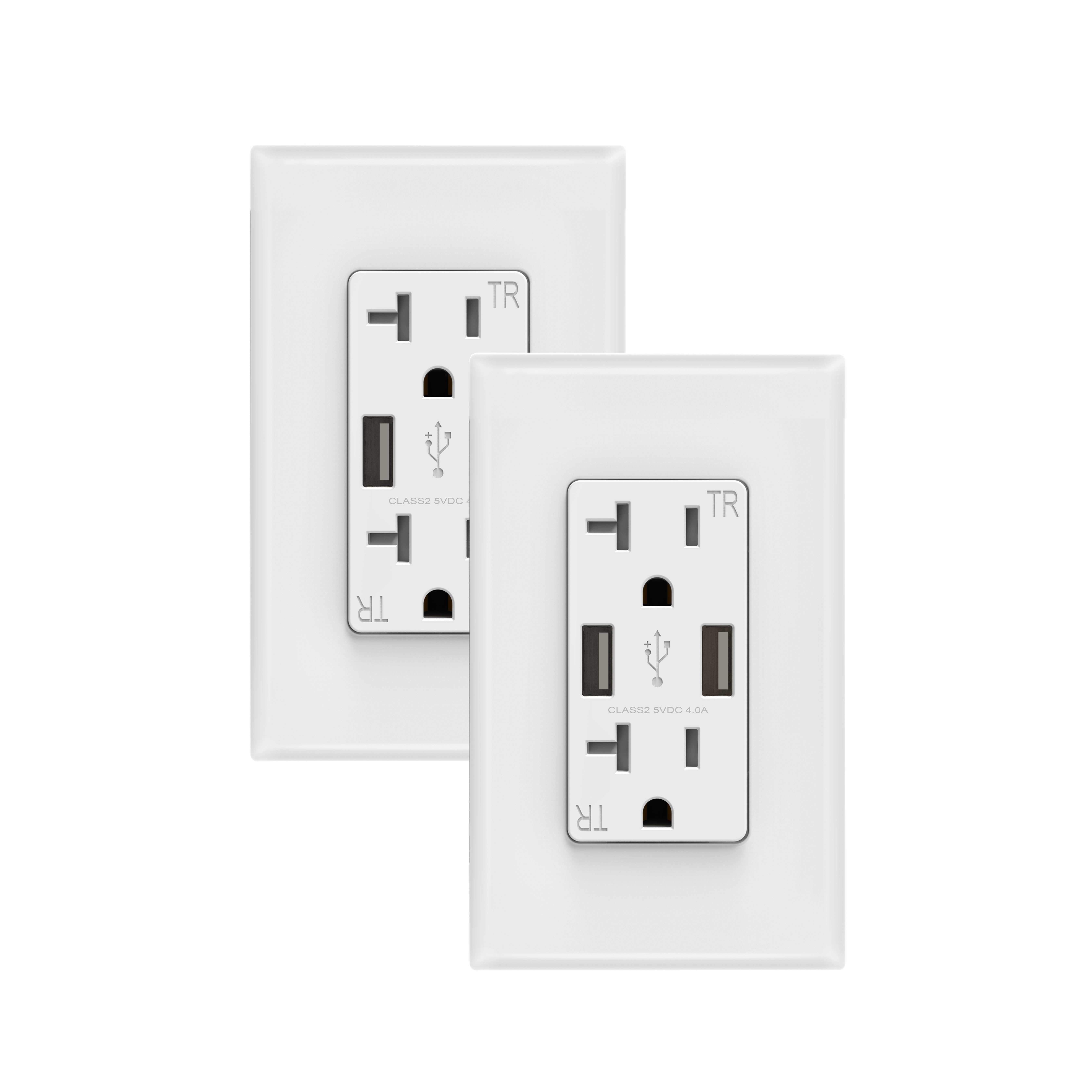 Электрическая настенная розетка ELEGRP 4.0A с USB, 20 Вт, сертификат ul, usb-розетка для США