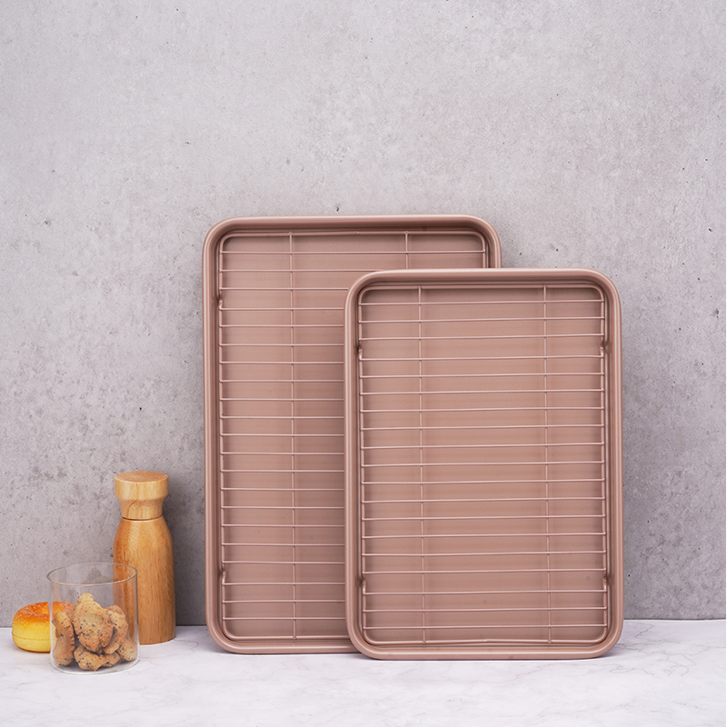 Starck 13 inch 2 sets Pink color non stick baking oven cooling racks for baking sheets