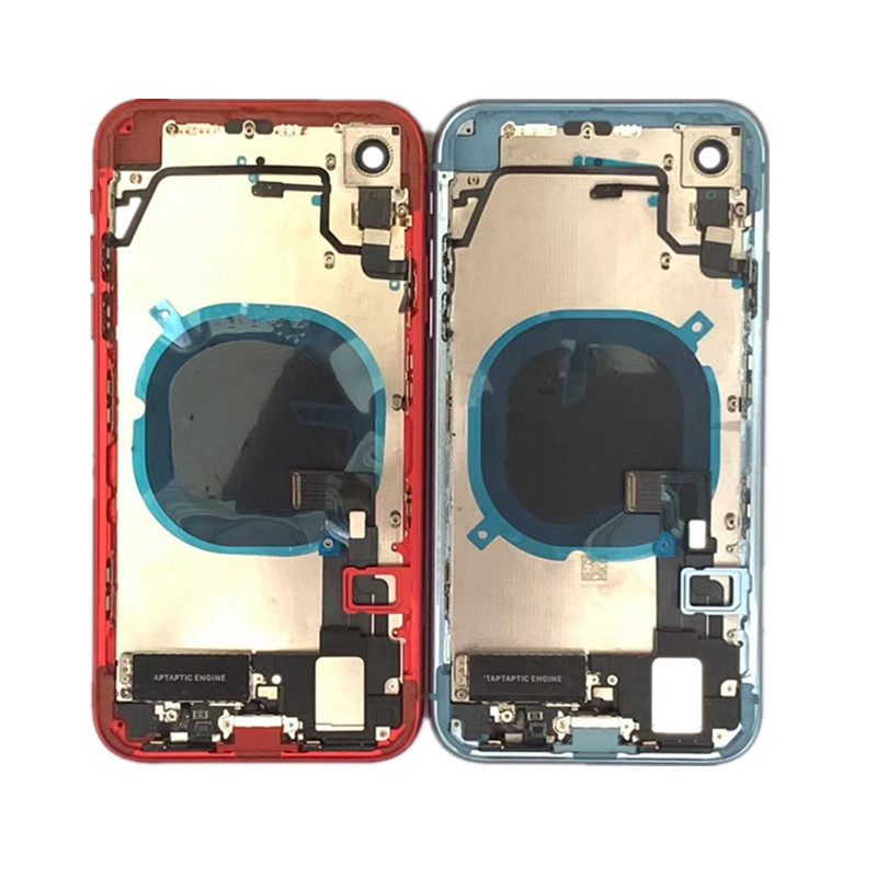 Задняя крышка батарейного отсека с полным корпусом для IPhone 8 8P 11 Max 12 pro, средняя рамка, шасси с гибким кабелем, детали в сборе