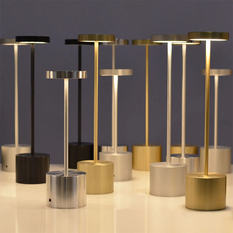 Nordic Led Chargeable Cordless Touch Bar Wholesale Intelligent Metal Night Table Desk lamp